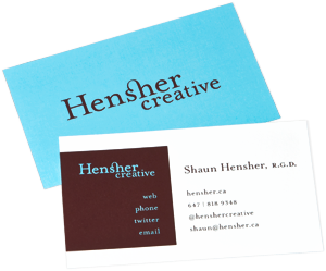 Hensher Creative business card