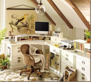 Stylish and cozy home office